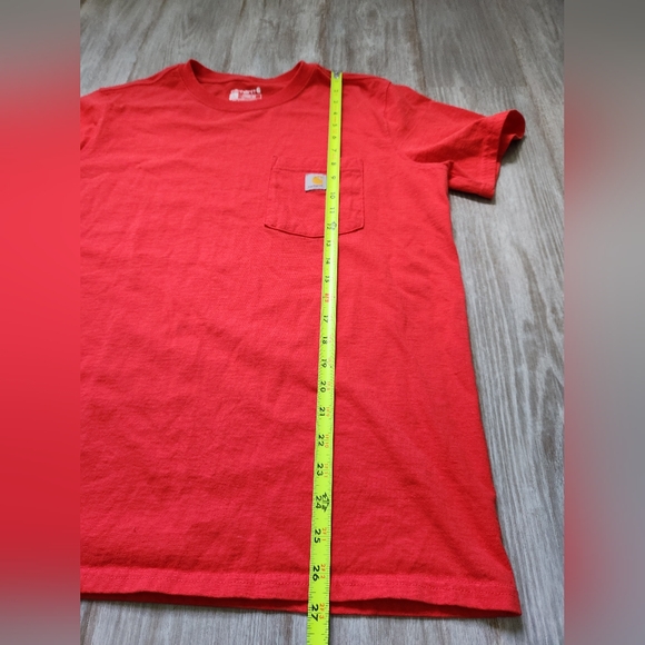 Carhartt Loose Fit T Shirt Reddish Pink Short Sleeve Pocket Womens Sz L - Picture 6 of 7